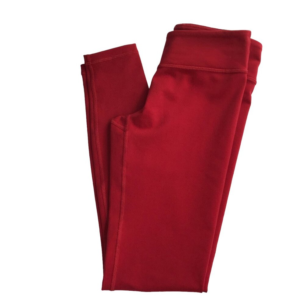 Ivivva Lululemon Girl's Leggings. Pants.  Red. Solid. Size Girl's 14.  Yoga